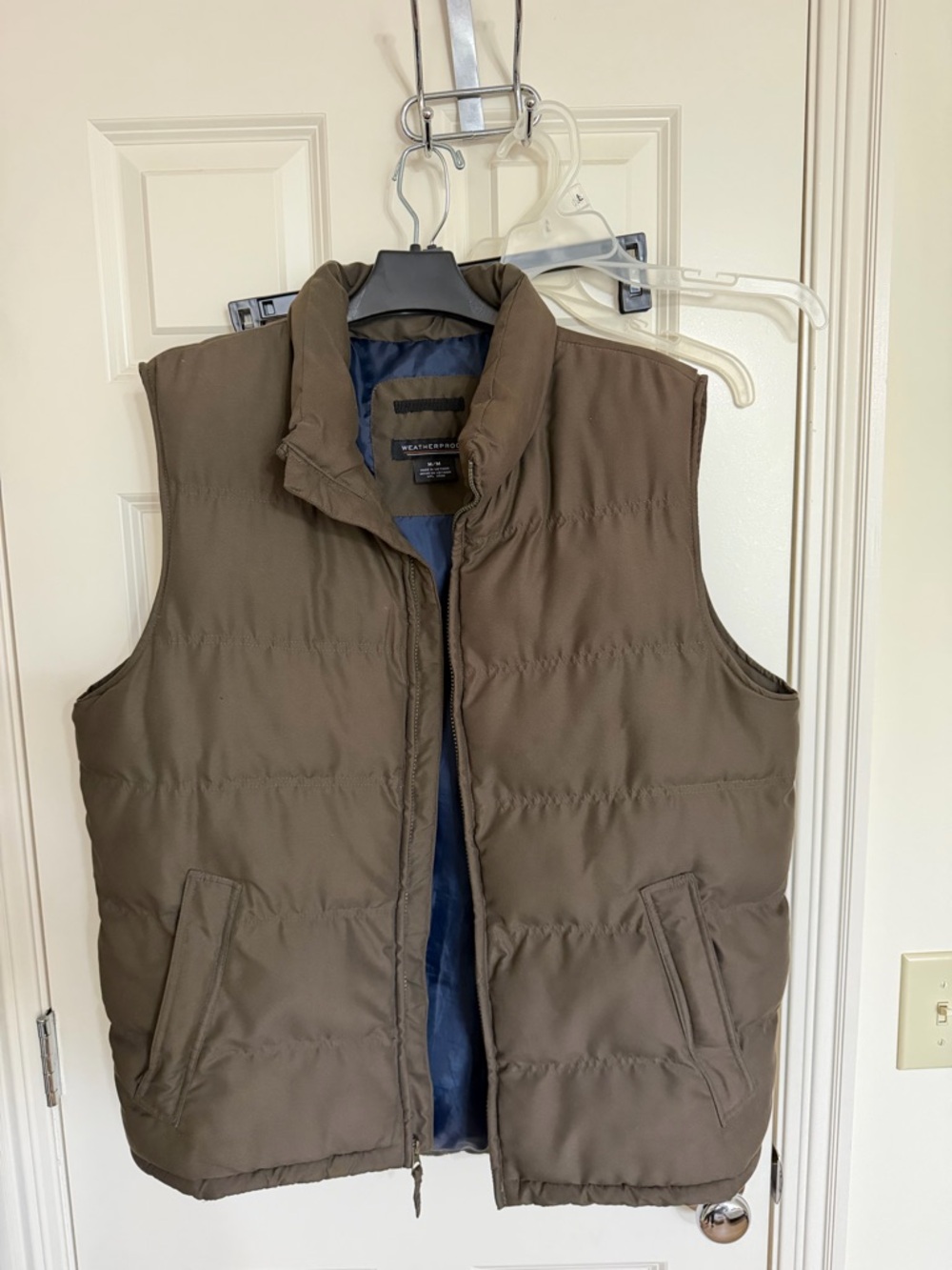 Weatherproof Men’s Olive Brown Quilted Puffer Vest